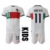 Portugal Joao Felix #11 Babykleding Uitshirt Kinderen WK 2022 Korte Mouwen (+ korte broeken)